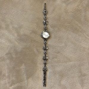 Silver Flower Watch